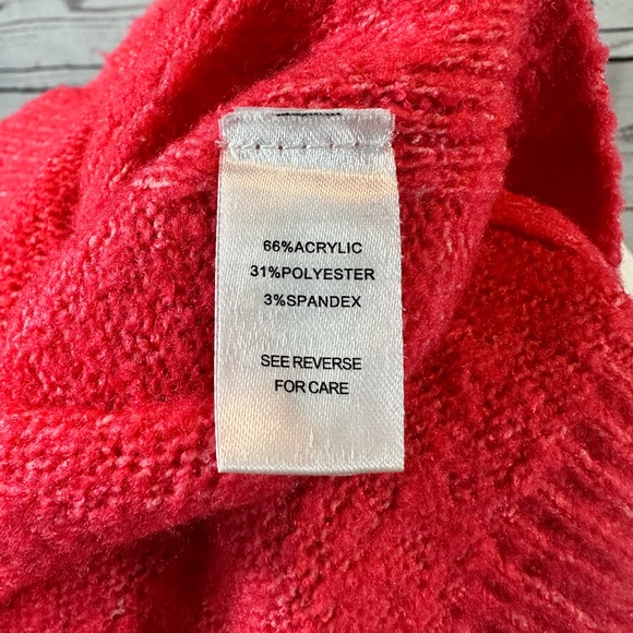 Moral Fiber Hot Pink Crewneck Sweater - M - Picture 7 of 8